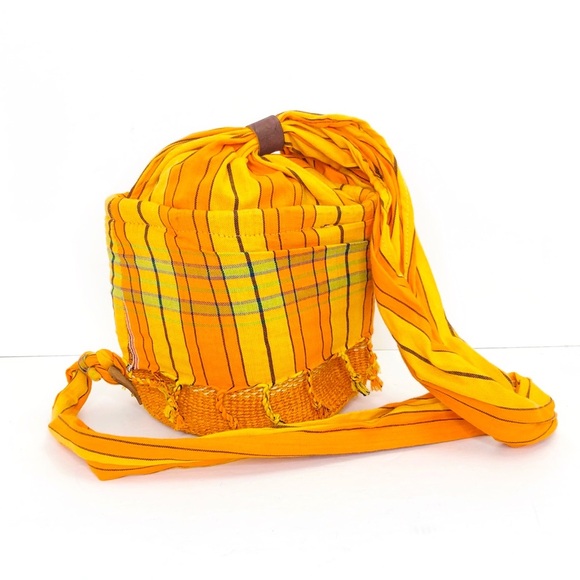 Bohemian woven/fabricshoulder sling Crossbody bag with tassels. - Picture 11 of 11